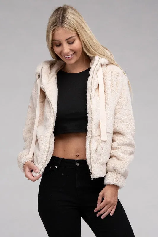 TEEK - Fluffy Zip-Up Teddy Hoodie