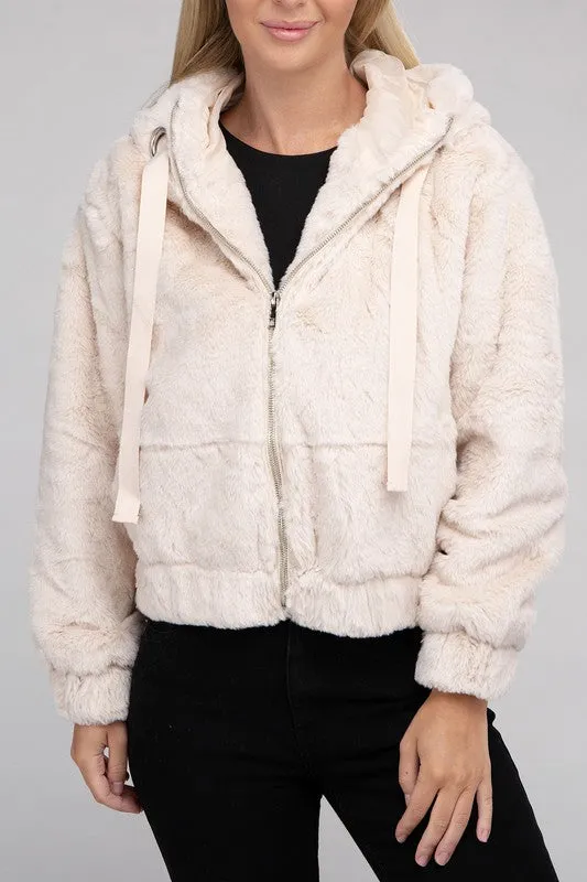 TEEK - Fluffy Zip-Up Teddy Hoodie