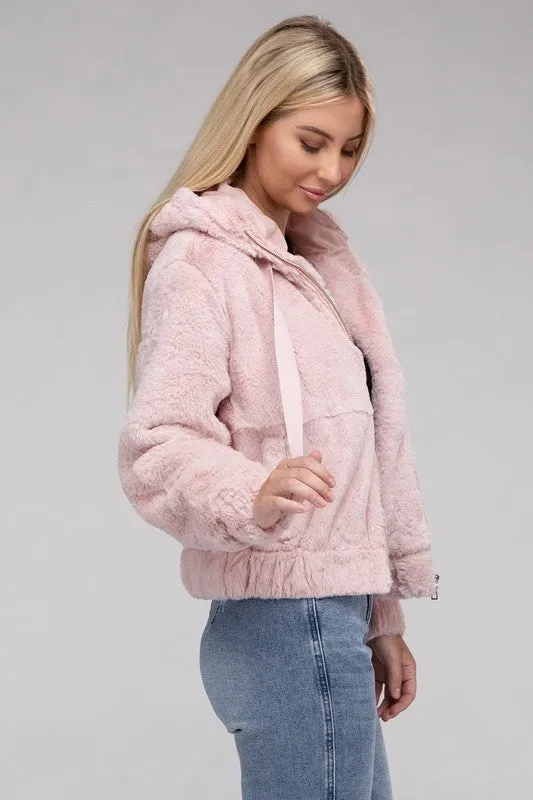 TEEK - Fluffy Zip-Up Teddy Hoodie