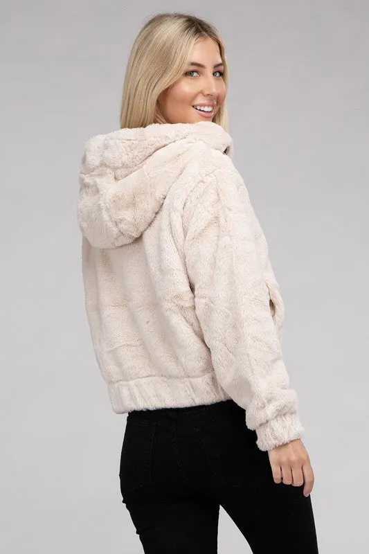 TEEK - Fluffy Zip-Up Teddy Hoodie