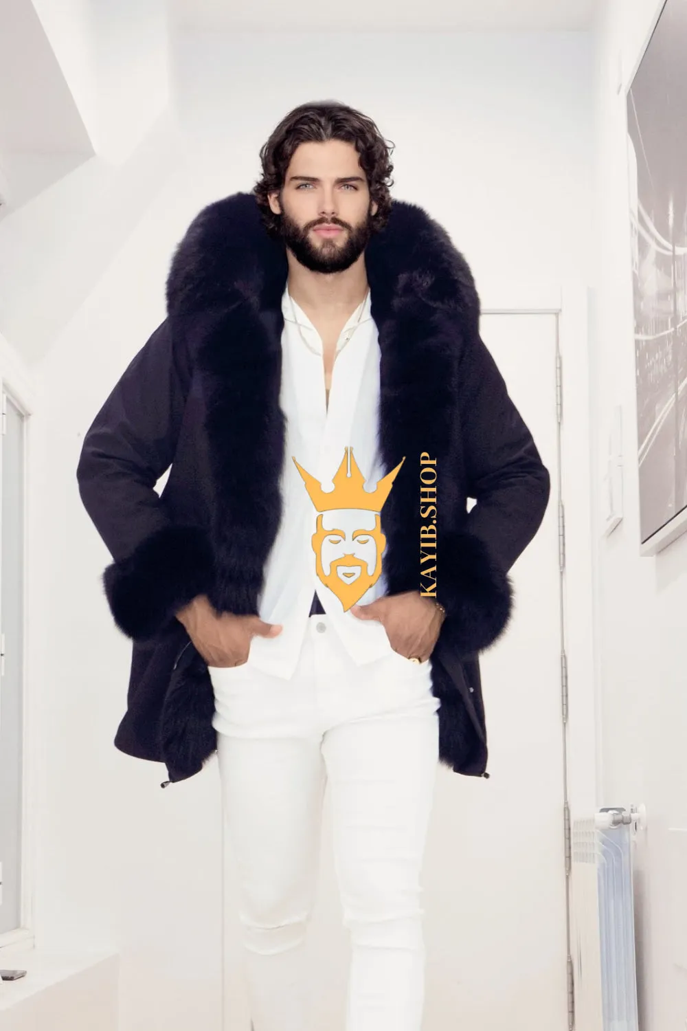 The Ultimate Men's Black Fox Fur Parka: Luxurious Style and Versatility