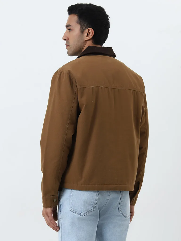 WES Casuals Tan Relaxed-Fit Cotton Jacket