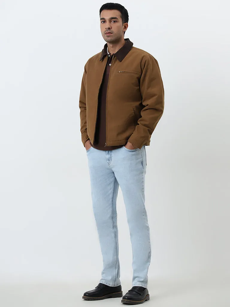 WES Casuals Tan Relaxed-Fit Cotton Jacket